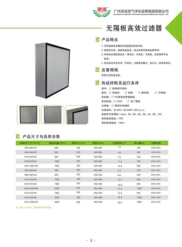 萬(wàn)級(jí)/百級(jí)/千級(jí)潔凈棚高效過(guò)濾器 萬(wàn)級(jí)/百級(jí)/千級(jí)潔凈棚高效過(guò)濾器